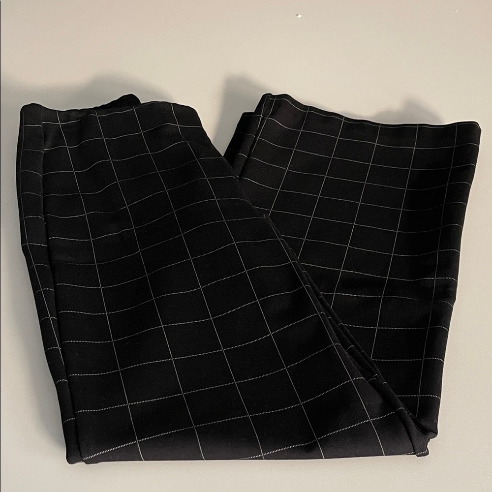 EUC Rachel Zoe Stylish Black Wide Leg Pants Elastic Waist Pull-On Size Small